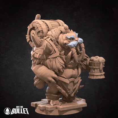 Walrus Mead Vendor | Bite The Bullet | Bullet Town Fishing Village | 35mm Scale Resin Printed Tabletop RPG Miniature Figures For DND 5E