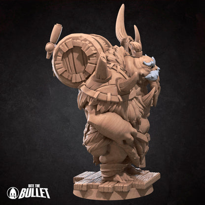 Walrus Mead Vendor | Bite The Bullet | Bullet Town Fishing Village | 35mm Scale Resin Printed Tabletop RPG Miniature Figures For DND 5E