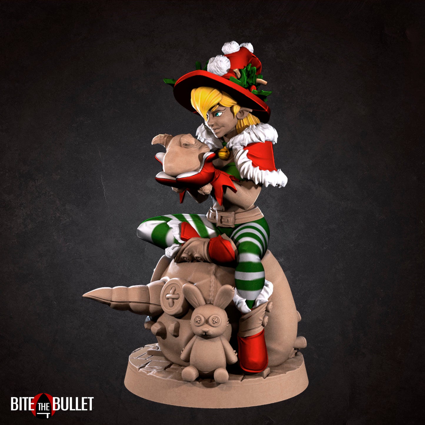 Jingle | NSFW Option | Bite The Bullet | Bullet Town Christmas | 35mm Scale Resin Printed Tabletop RPG Miniature Figures For DND 5E