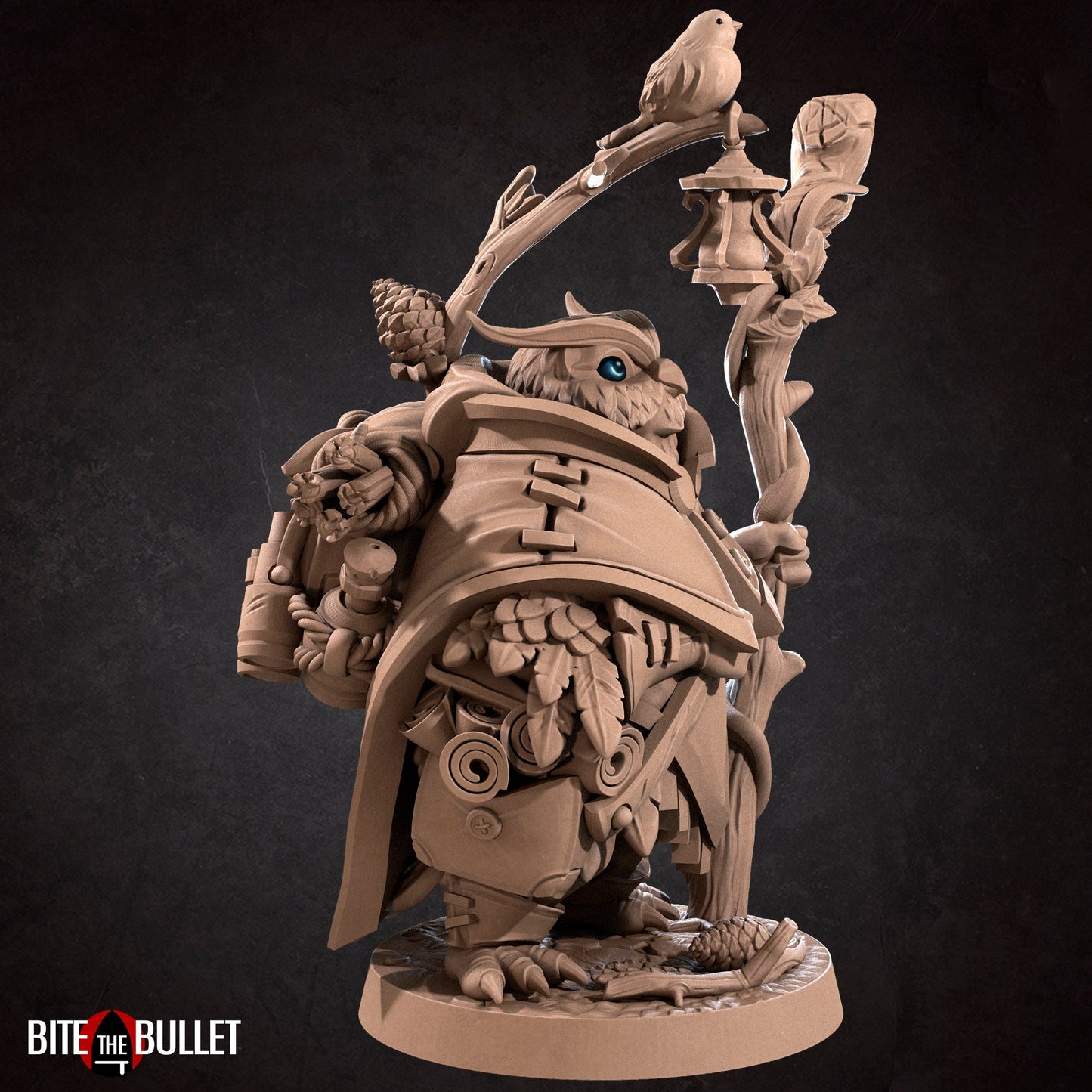 Forest Keeper Owlfolk | Bite The Bullet | Bullet Town Christmas | 35mm Scale Resin Printed Tabletop RPG Miniature Figures For DND 5E