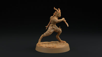 Nyxia Shadowblade | Dragon Trappers Lodge | Draconic Hero | Rogue Dragonborn | 32mm Scale Resin Printed Tabletop RPG Figure For DND 5E