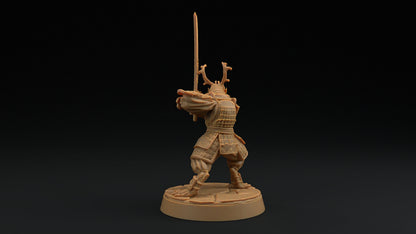 Ryuji Jadescale | Dragon Trappers Lodge | Draconic Hero | Samurai Dragonborn | 32mm Scale Resin Printed Tabletop RPG Figure For DND 5E