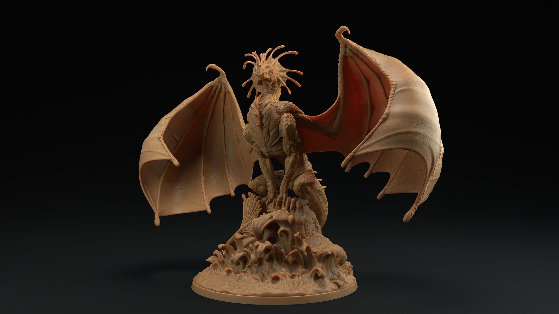 Vellithrax | Dragon Trappers Lodge | Draconic Tyrant | Tempest Storm Dragon | 32mm Scale Resin Printed Tabletop RPG Figure For DND 5E