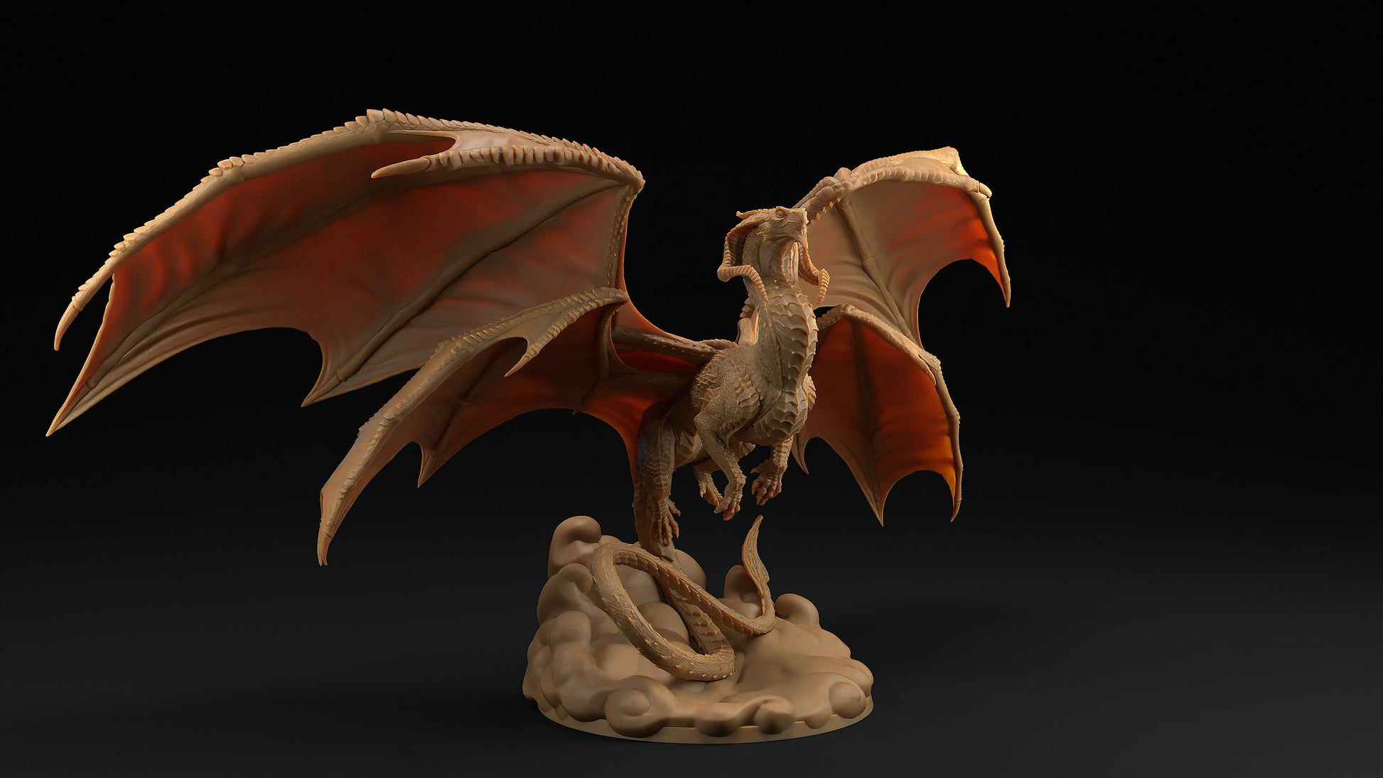 Zephys | Dragon Trappers Lodge | Draconic Tyrant | Wind Dragon | 32mm Scale Resin Printed Tabletop RPG Figure For DND 5E