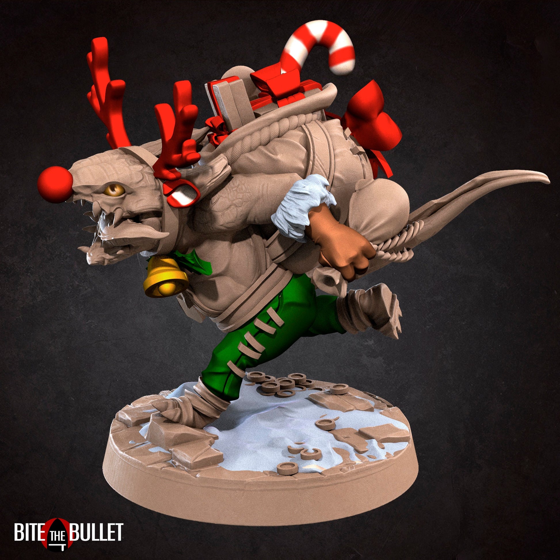 Christmas Kobold Set | Bite The Bullet | Bullet Town Christmas | 35mm Scale Resin Printed Tabletop RPG Miniature Figures For DND 5E