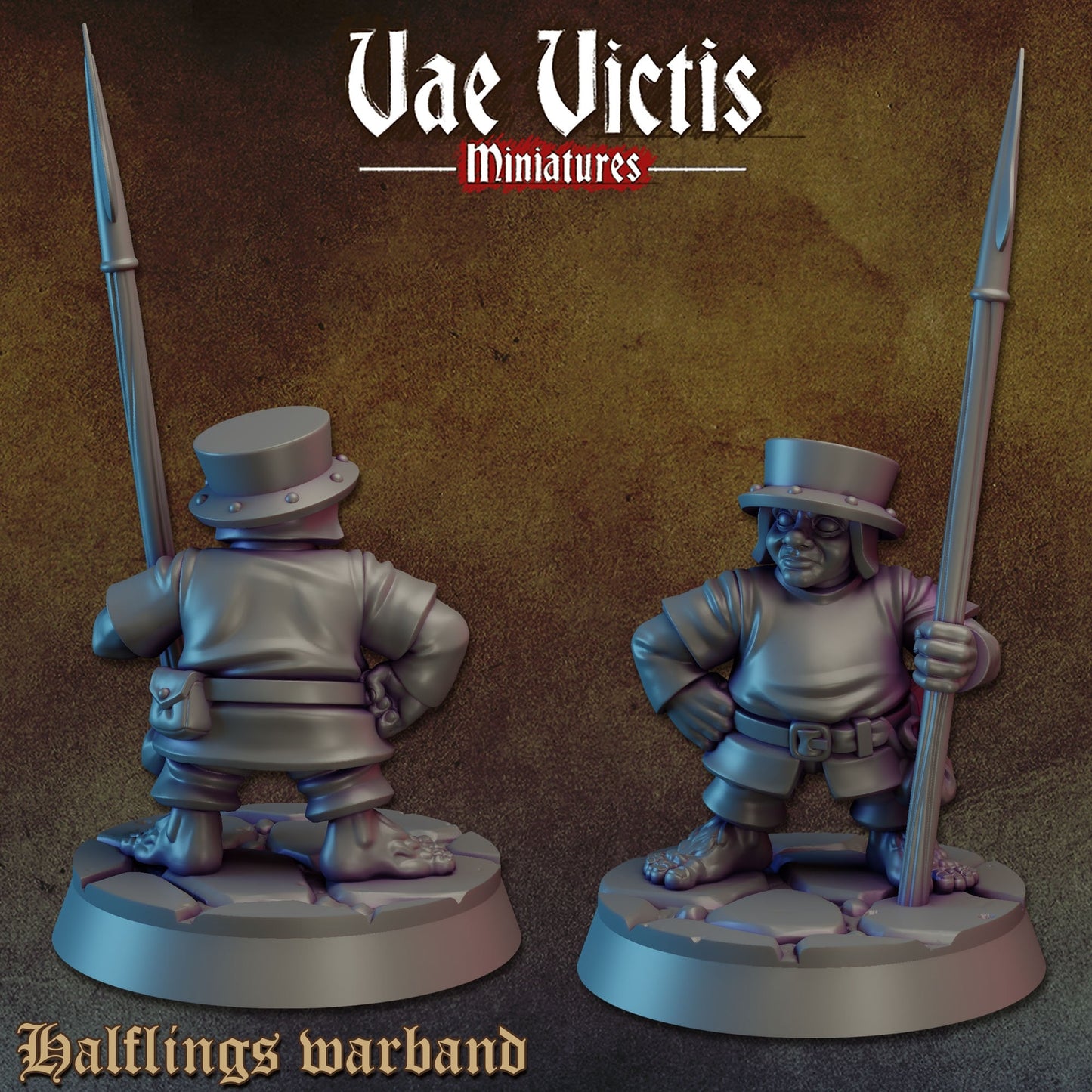 Halfling Warband Set | Vae Victis Miniatures | 32mm Scale Resin Printed Tabletop RPG Figures for Tabletop Roleplaying or Wargaming