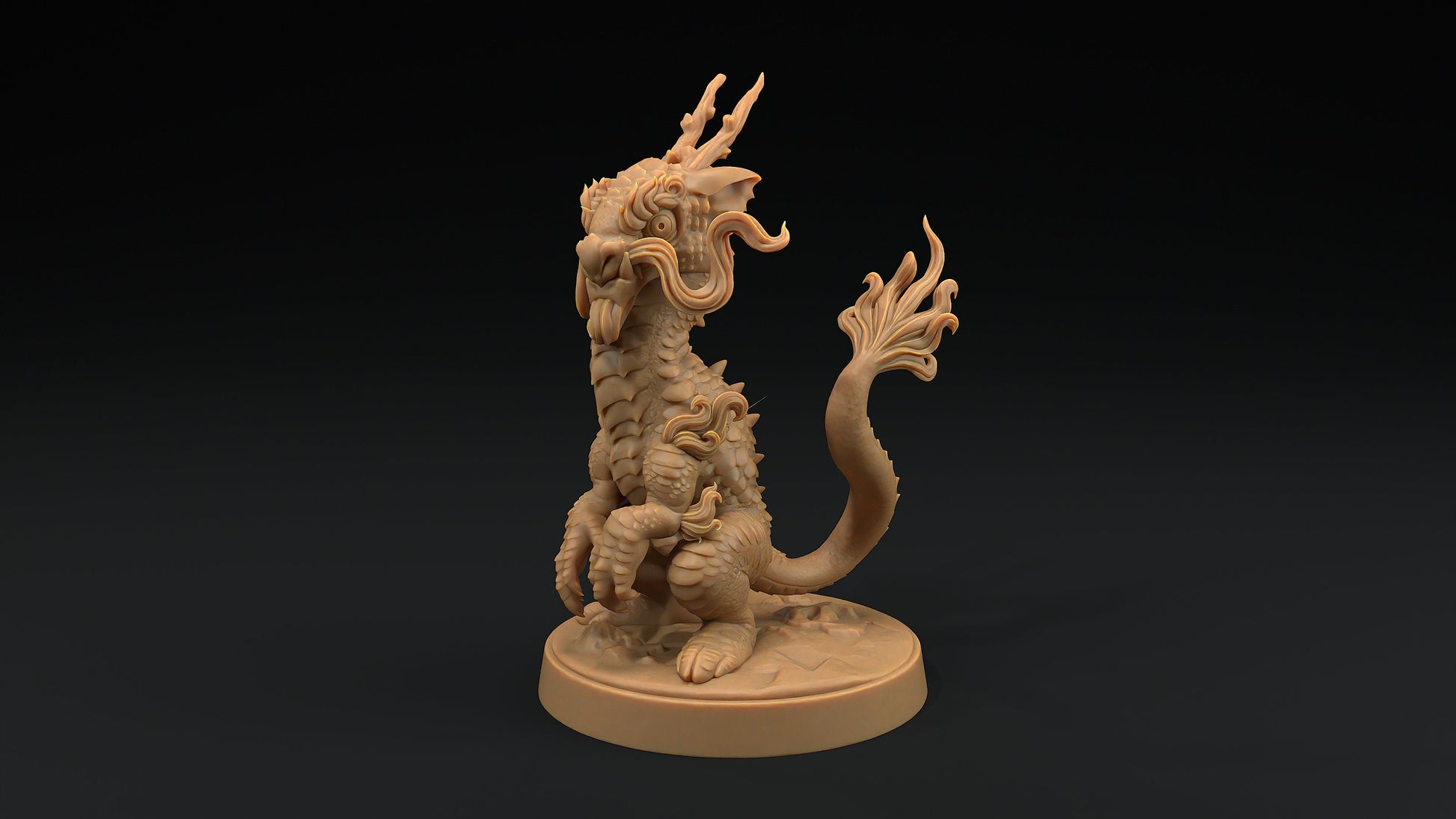 Collectible Lung Ferret Drake | Dragon Trappers Lodge | 32mm Scale Resin Printed Tabletop RPG Figure For DND and TTRPGs