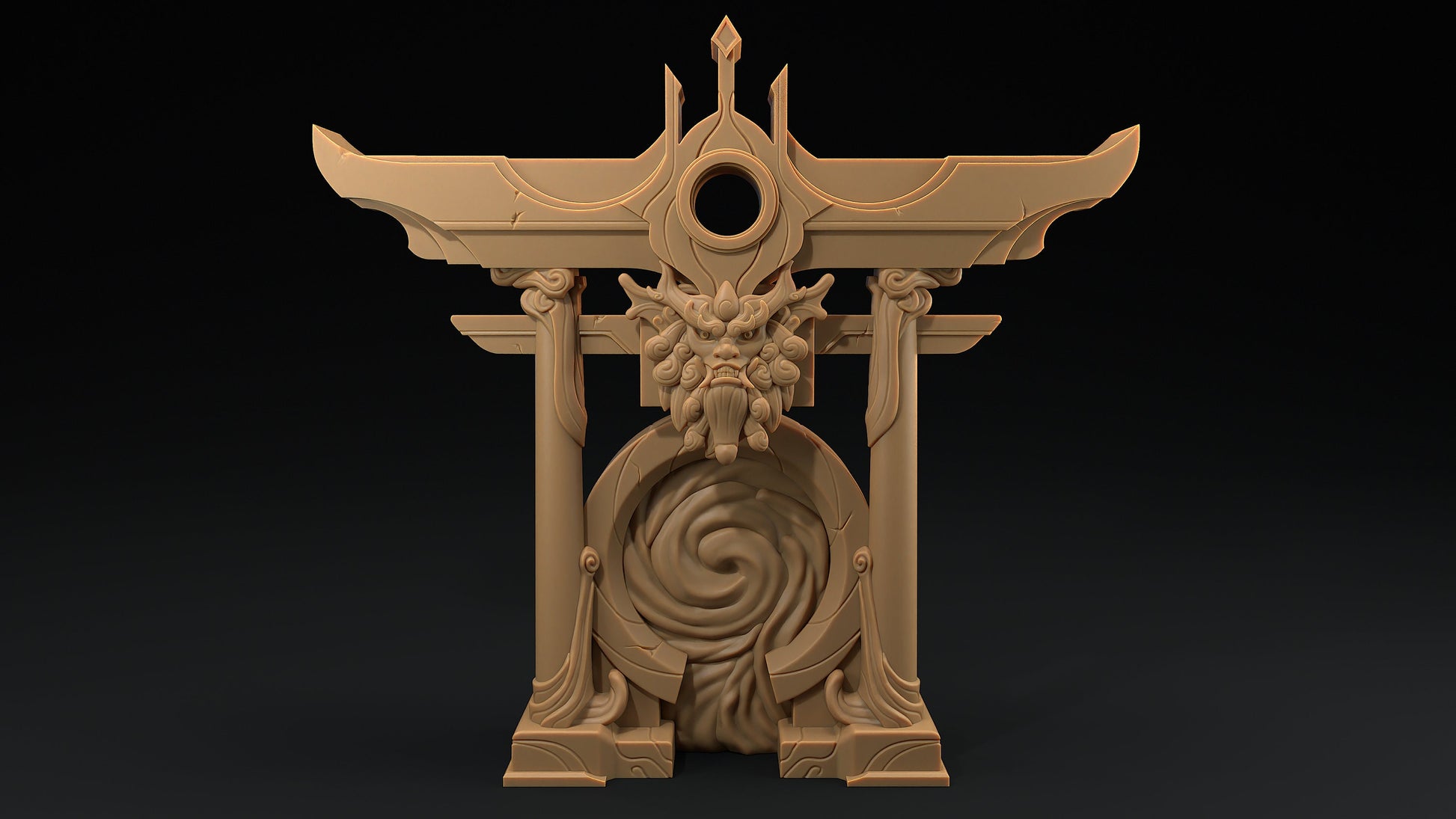 Tori Gate Terrain | Dragon Trappers Lodge | Chosen Of The Kami | 32mm Scale Resin Printed Tabletop RPG Figure For DND and TTRPGs