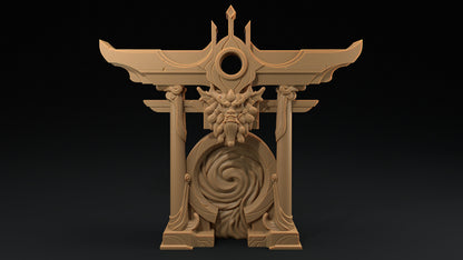 Tori Gate Terrain | Dragon Trappers Lodge | Chosen Of The Kami | 32mm Scale Resin Printed Tabletop RPG Figure For DND and TTRPGs