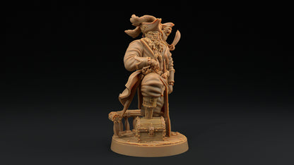 Captain Mobius | Dragon Trappers Lodge | Hunt for The Last Sea Angel | 32mm Scale Resin Printed Tabletop RPG Figure For DND