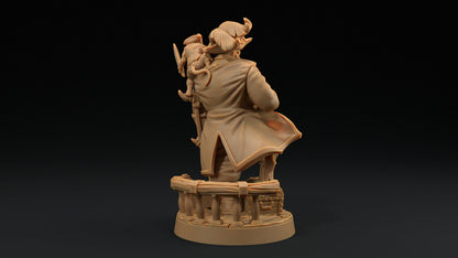 Captain Mobius | Dragon Trappers Lodge | Hunt for The Last Sea Angel | 32mm Scale Resin Printed Tabletop RPG Figure For DND