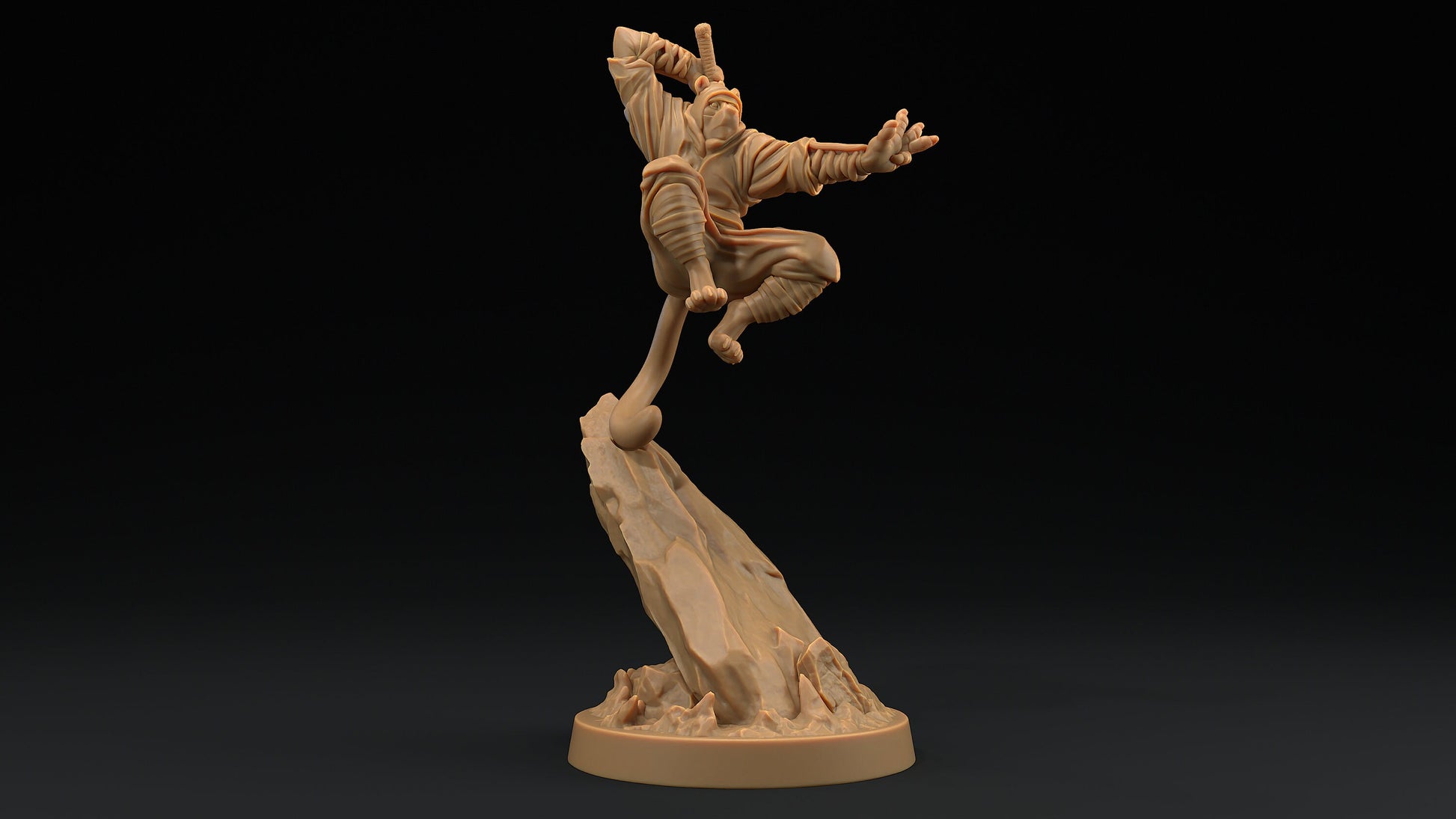 Paw Clan Ninjas Set | Dragon Trappers Lodge | Hero Hunters Lodge | 32mm Scale Resin Printed Tabletop RPG Figure For DND and TTRPGs