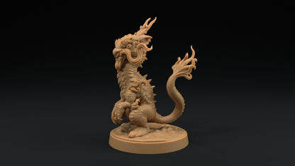 Collectible Lung Ferret Drake | Dragon Trappers Lodge | 32mm Scale Resin Printed Tabletop RPG Figure For DND and TTRPGs