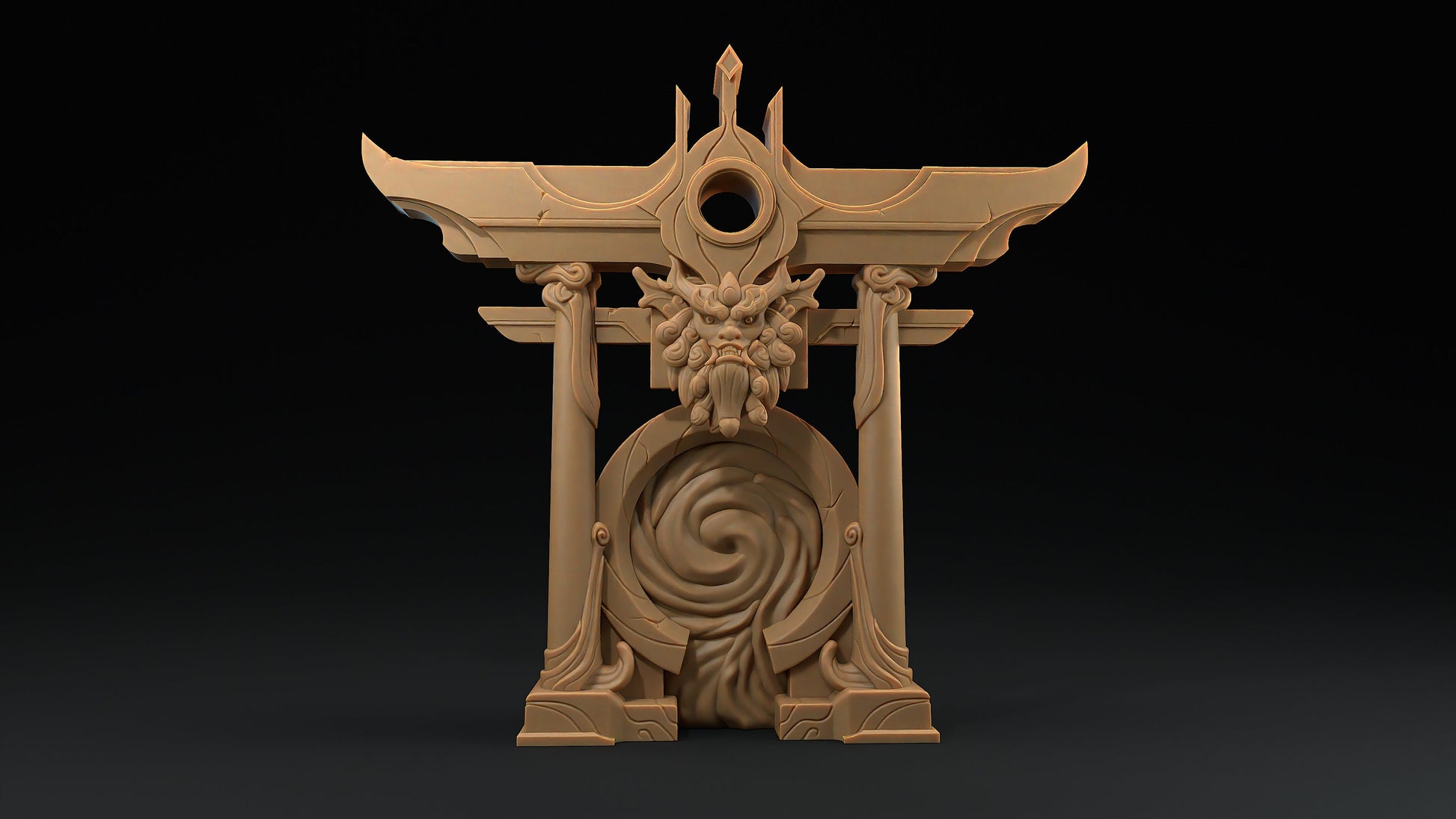 Tori Gate Terrain | Dragon Trappers Lodge | Chosen Of The Kami | 32mm Scale Resin Printed Tabletop RPG Figure For DND and TTRPGs
