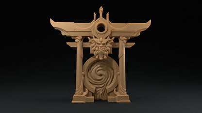 Tori Gate Terrain | Dragon Trappers Lodge | Chosen Of The Kami | 32mm Scale Resin Printed Tabletop RPG Figure For DND and TTRPGs