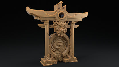 Tori Gate Terrain | Dragon Trappers Lodge | Chosen Of The Kami | 32mm Scale Resin Printed Tabletop RPG Figure For DND and TTRPGs