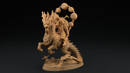 Kirin Mounted Samurai Celestial | Dragon Trappers Lodge | Chosen Of The Kami | 32mm Scale Resin Printed Tabletop RPG Figure For DND