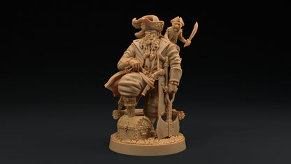 Captain Mobius | Dragon Trappers Lodge | Hunt for The Last Sea Angel | 32mm Scale Resin Printed Tabletop RPG Figure For DND
