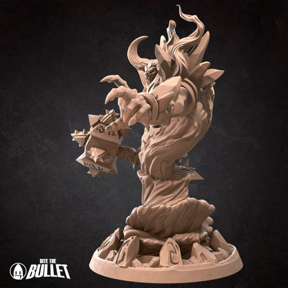 Large firelord elemental holding hammer