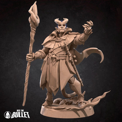 Tiefling Warlock | Bite The Bullet | 35mm Scale | Resin Printed Tabletop RPG Miniature Figures | DND | 5E