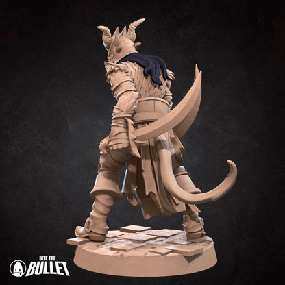 Tiefling Rogue | Bite The Bullet | 35mm Scale | Resin Printed Tabletop RPG Miniature Figures | DND | 5E