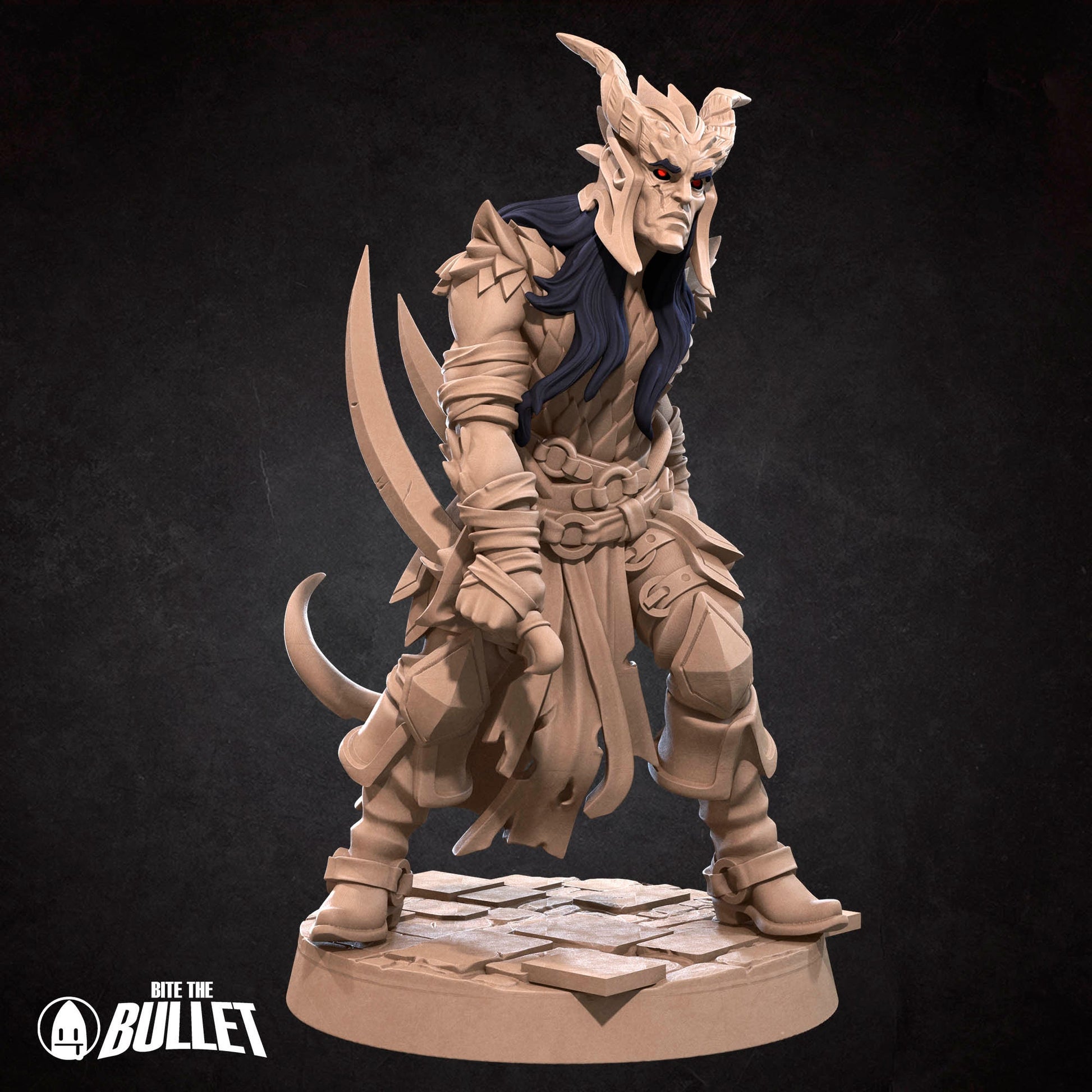 Tiefling Rogue | Bite The Bullet | 35mm Scale | Resin Printed Tabletop RPG Miniature Figures | DND | 5E