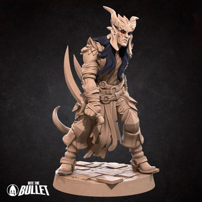 Tiefling Rogue | Bite The Bullet | 35mm Scale | Resin Printed Tabletop RPG Miniature Figures | DND | 5E