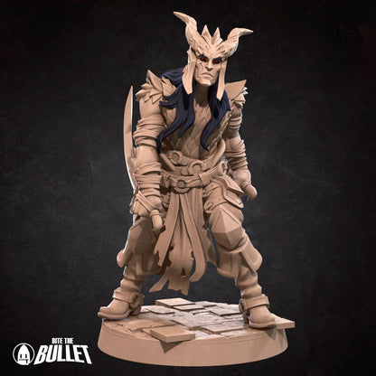 Tiefling Rogue | Bite The Bullet | 35mm Scale | Resin Printed Tabletop RPG Miniature Figures | DND | 5E