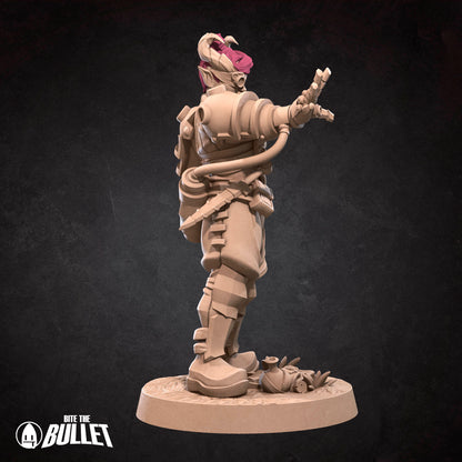 Tiefling Artificer | Bite The Bullet | 35mm Scale | Resin Printed Tabletop RPG Miniature Figures | DND | 5E