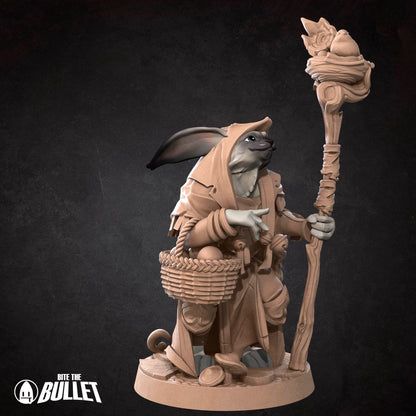 Harengon Druid | Bite The Bullet | 35mm Scale | Resin Printed Tabletop RPG Miniature Figures | DND | 5E