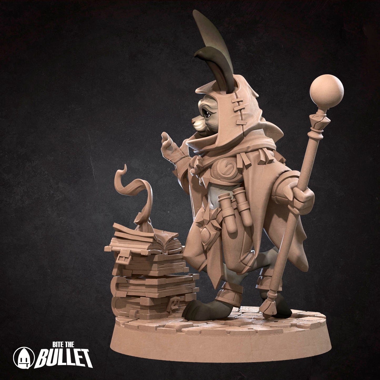 Harengon Wizard | Bite The Bullet | 35mm Scale | Resin Printed Tabletop RPG Miniature Figures | DND | 5E