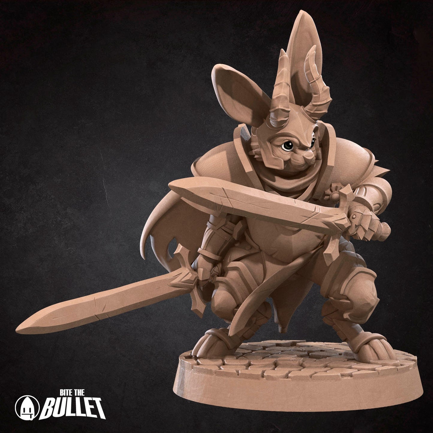 Harengon Warrior | Bite The Bullet | 35mm Scale | Resin Printed Tabletop RPG Miniature Figures | DND | 5E