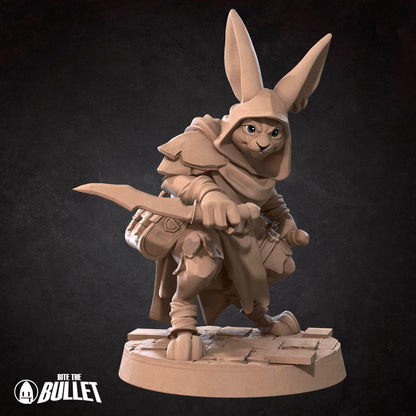 Harengon Rogue | Bite The Bullet | 35mm Scale | Resin Printed Tabletop RPG Miniature Figures | DND | 5E