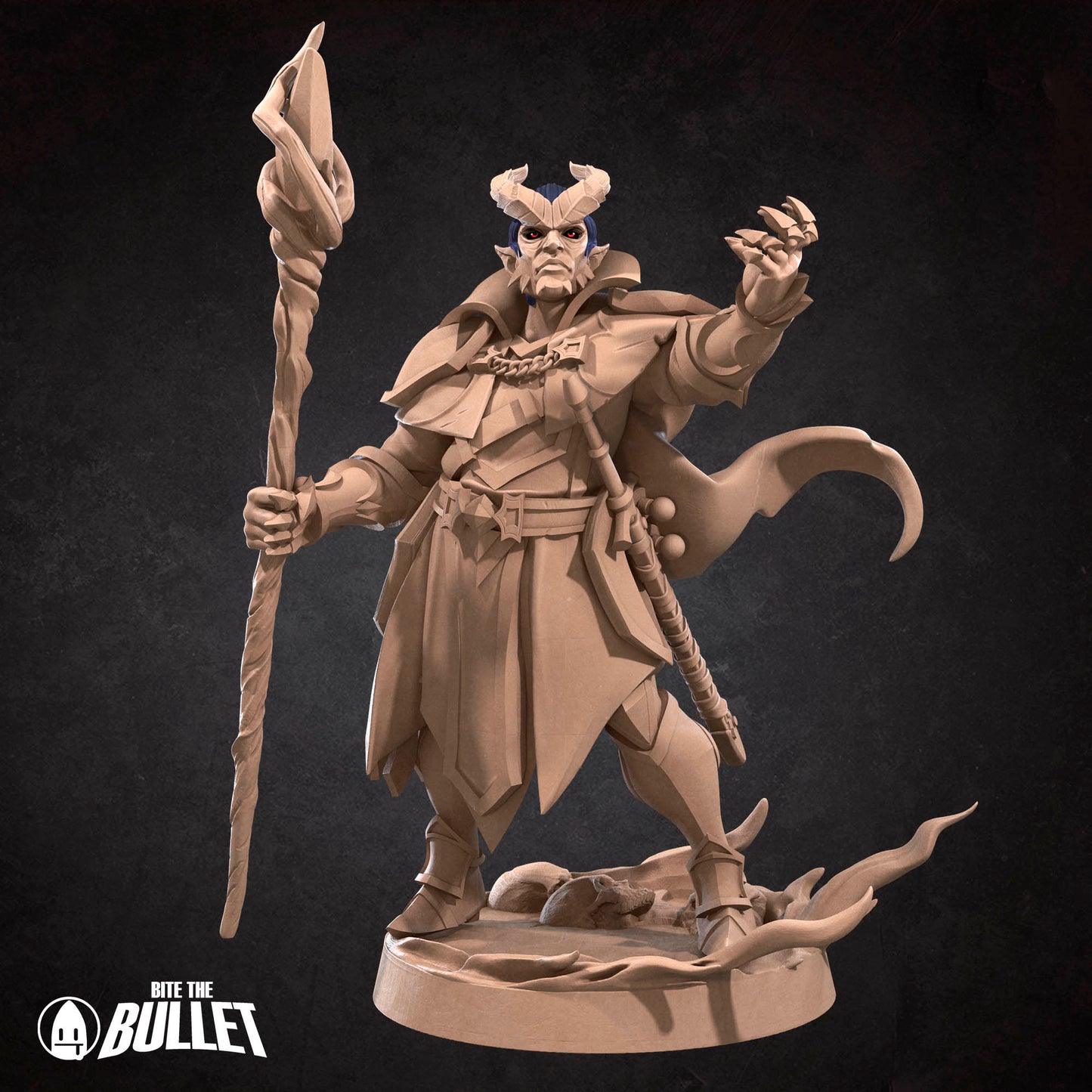 Tiefling Warlock | Bite The Bullet | 35mm Scale | Resin Printed Tabletop RPG Miniature Figures | DND | 5E