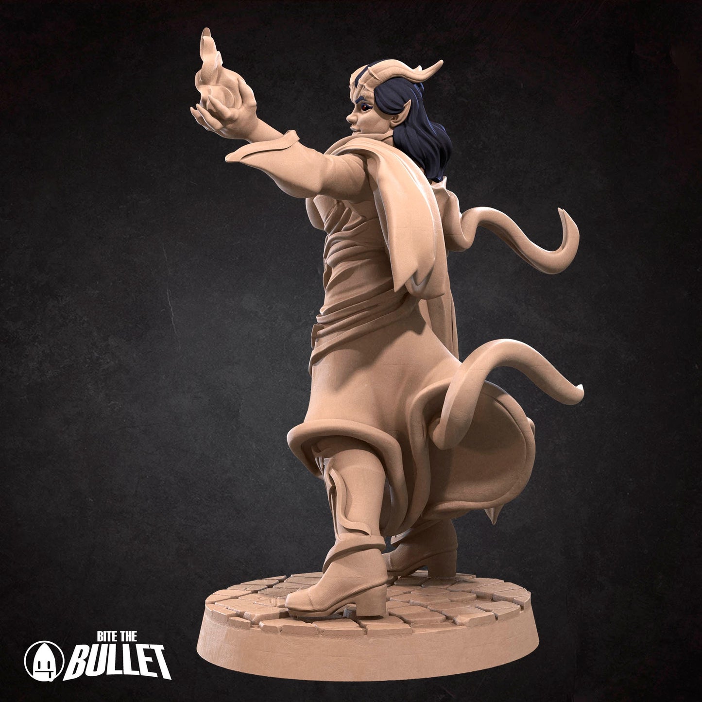 Tiefling Sorceress | Bite The Bullet | 35mm Scale | Resin Printed Tabletop RPG Miniature Figures | DND | 5E