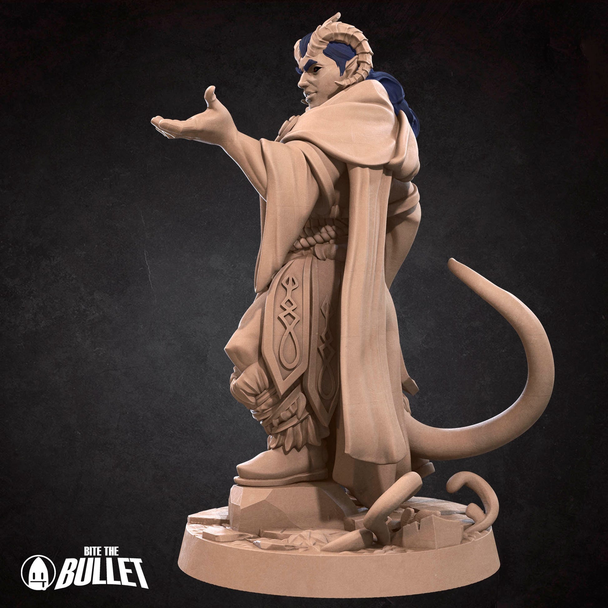 Tiefling Druid | Bite The Bullet | 35mm Scale | Resin Printed Tabletop RPG Miniature Figures | DND | 5E