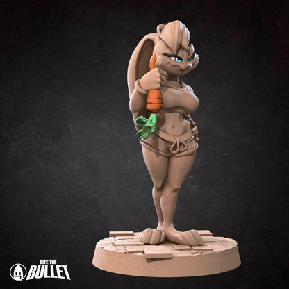 Harengon Kathy Bunny | NSFW Version | Bite The Bullet | 35mm Scale | Resin Printed Tabletop RPG Miniature Figures | DND | 5E