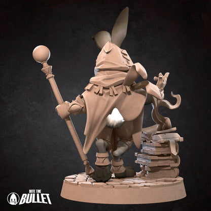 Harengon Wizard | Bite The Bullet | 35mm Scale | Resin Printed Tabletop RPG Miniature Figures | DND | 5E
