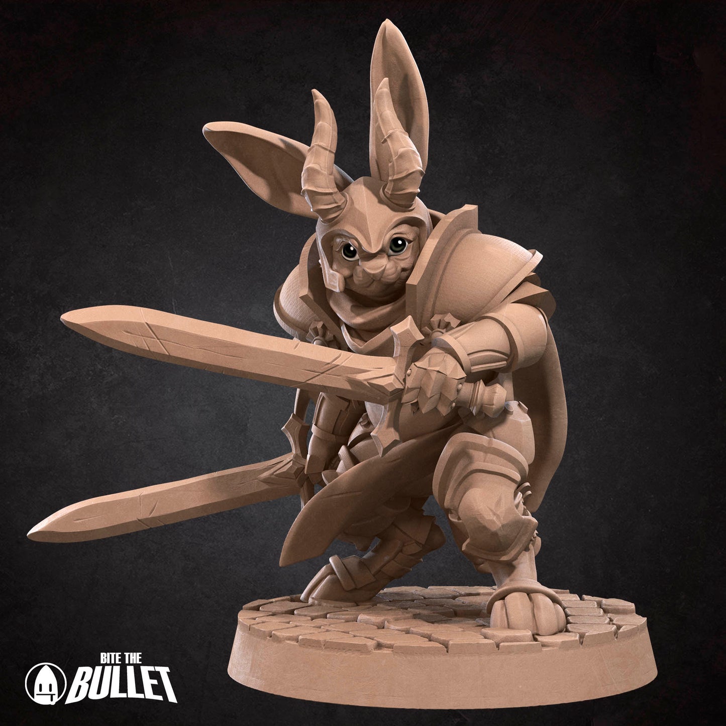 Harengon Warrior | Bite The Bullet | 35mm Scale | Resin Printed Tabletop RPG Miniature Figures | DND | 5E
