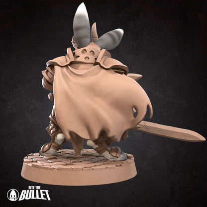 Harengon Warrior | Bite The Bullet | 35mm Scale | Resin Printed Tabletop RPG Miniature Figures | DND | 5E