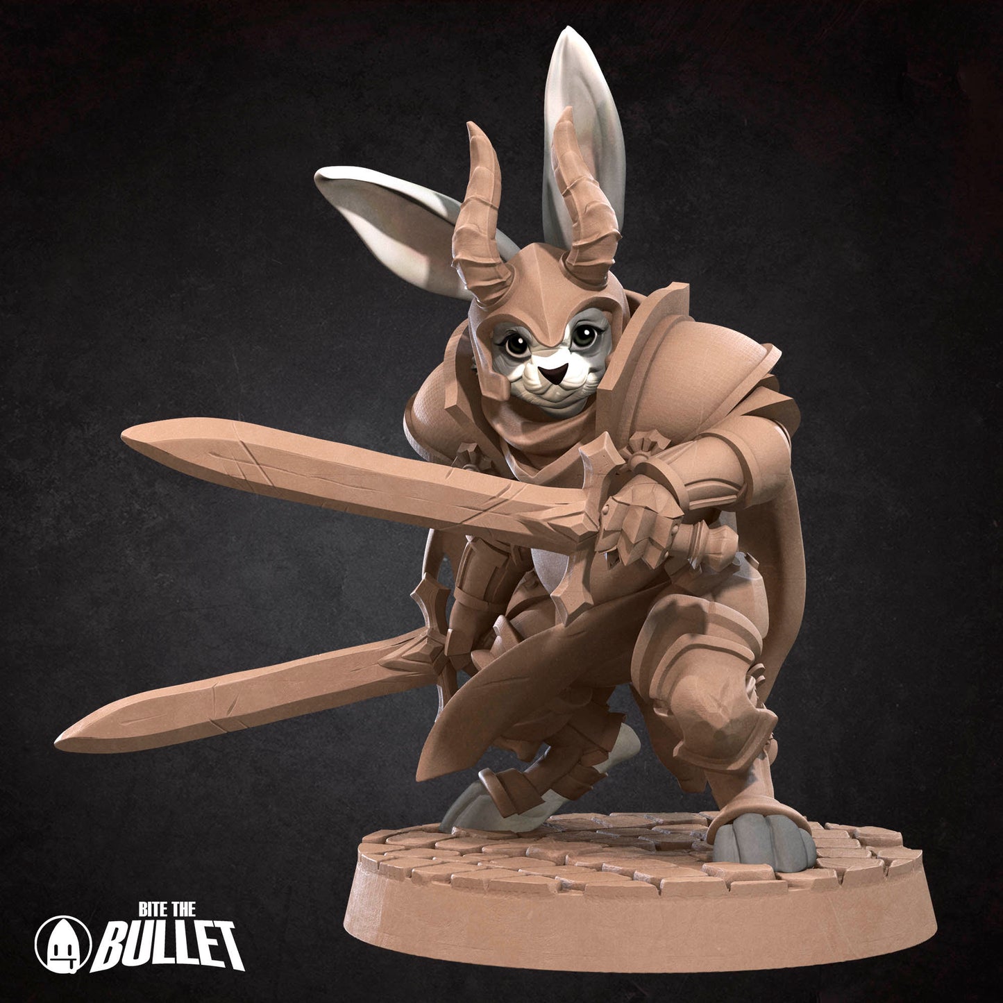 Harengon Warrior | Bite The Bullet | 35mm Scale | Resin Printed Tabletop RPG Miniature Figures | DND | 5E