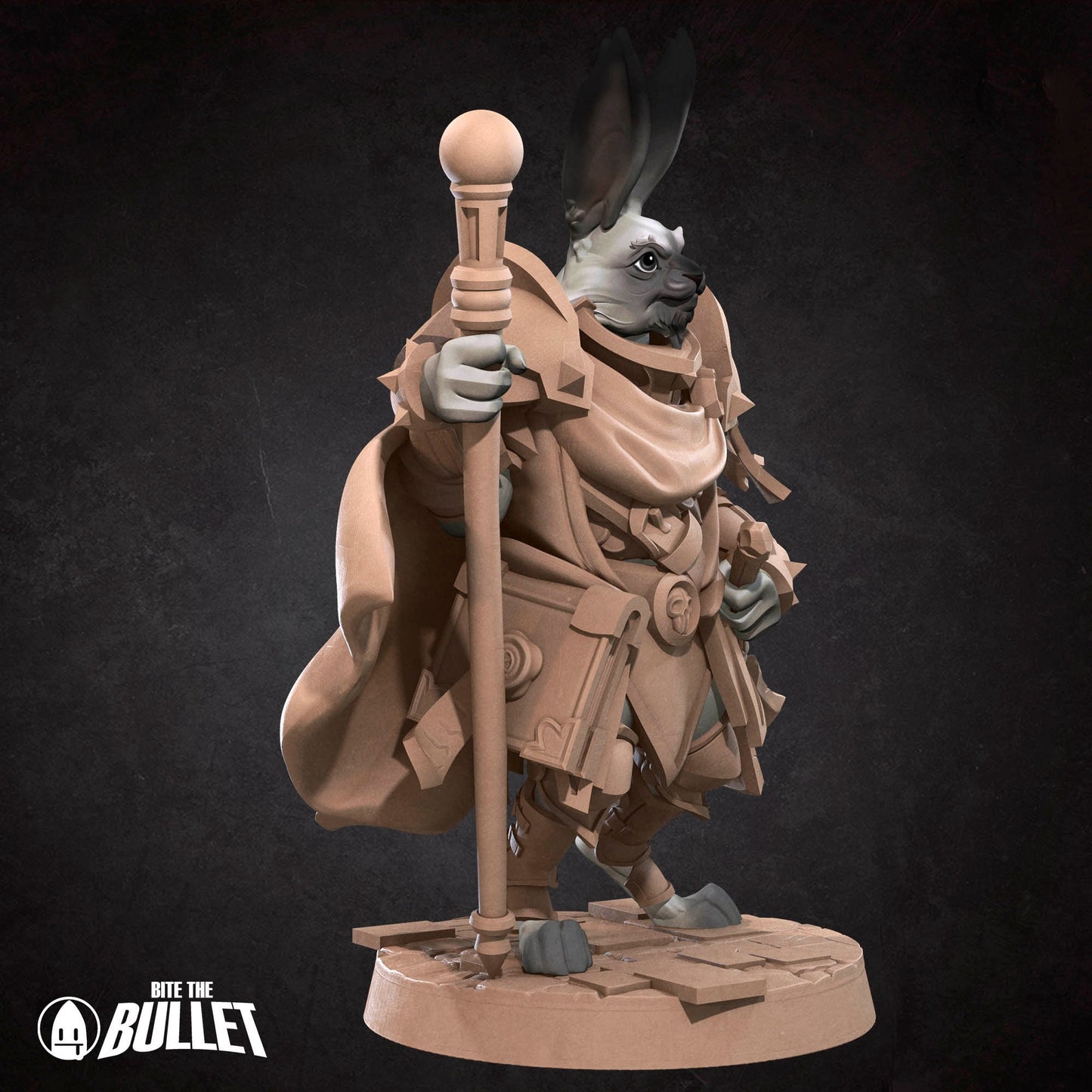 Harengon Cleric | Bite The Bullet | 35mm Scale | Resin Printed Tabletop RPG Miniature Figures | DND | 5E
