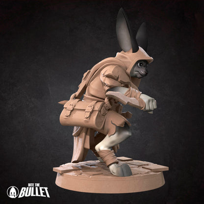 Harengon Rogue | Bite The Bullet | 35mm Scale | Resin Printed Tabletop RPG Miniature Figures | DND | 5E
