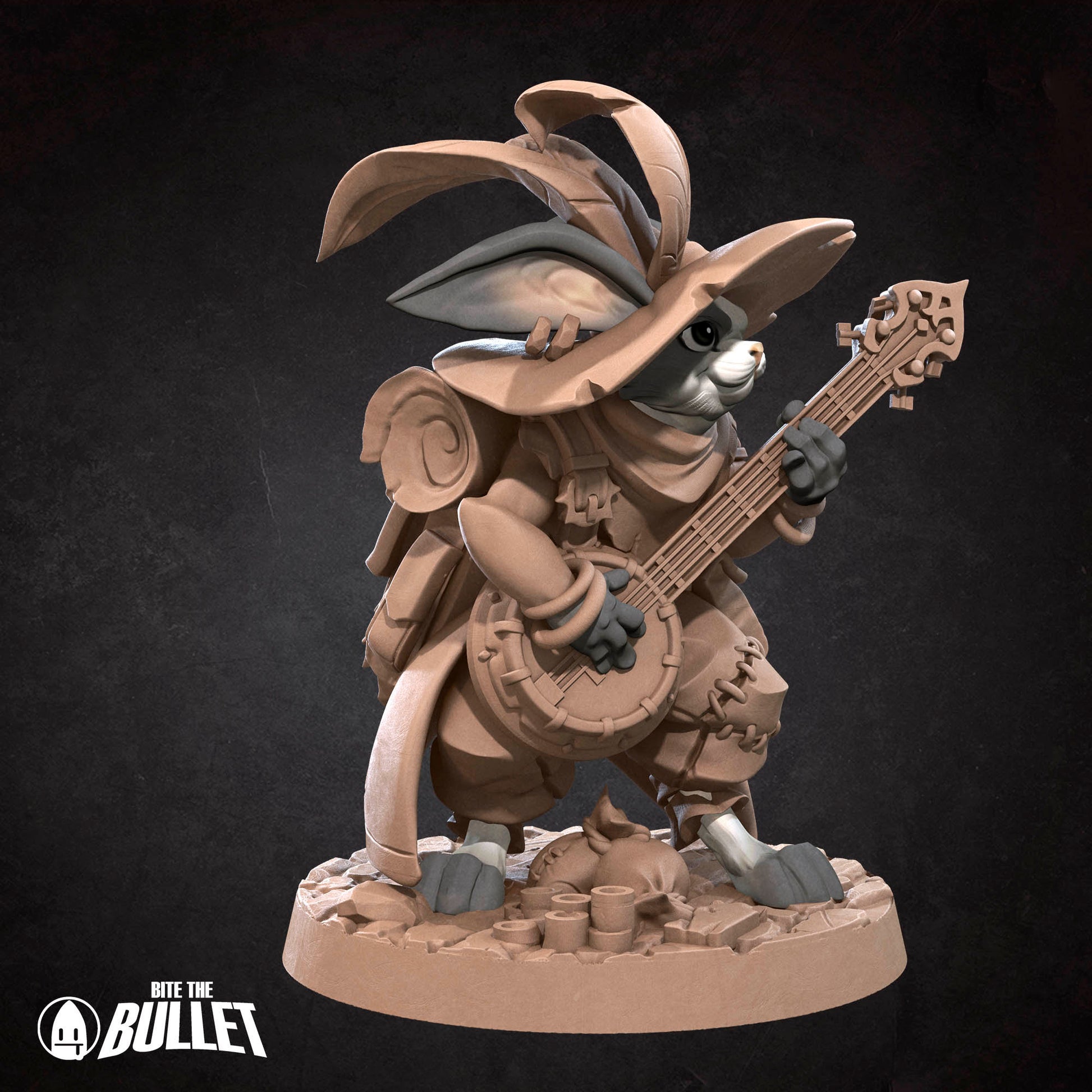 Harengon Bard | Bite The Bullet | 35mm Scale | Resin Printed Tabletop RPG Miniature Figures | DND | 5E