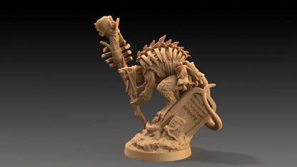 Skitterax, The Necromancer | Dragon Trappers Lodge | The Critterfolk of Bluewoods Barrows | 32mm Scale Resin Printed TTRPG Figure For DND