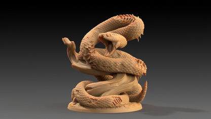 Giant Undead Snake | Dragon Trappers Lodge | The Critterfolk of Bluewoods Barrows | 32mm Scale Resin Printed TTRPG Figure For DND