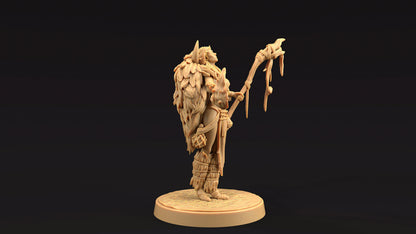 Naya, Shaman of Beasts | Dragon Trappers Lodge | Journey Through The Direlands | 32mm Scale Resin Printed Tabletop RPG Figure For DND
