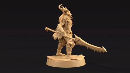 Dire Elf Chief | Dragon Trappers Lodge | Journey Through The Direlands | 32mm Scale Resin Printed Tabletop RPG Figure For DND