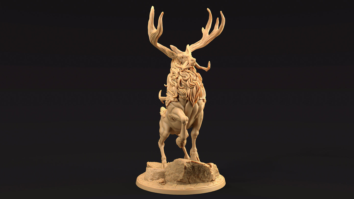 Dire Stag | Dragon Trappers Lodge | Journey Through The Direlands | 32mm Scale Resin Printed Tabletop RPG Figure For DND