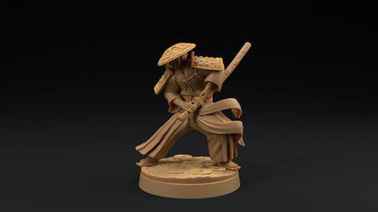Sword Master Set | Dragon Trappers Lodge | Chosen Of The Kami | 32mm Scale Resin Printed Tabletop RPG Figure For DND